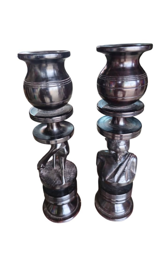 TANZANIA TRADITIONAL CANDLE HOLDER IN PAIR