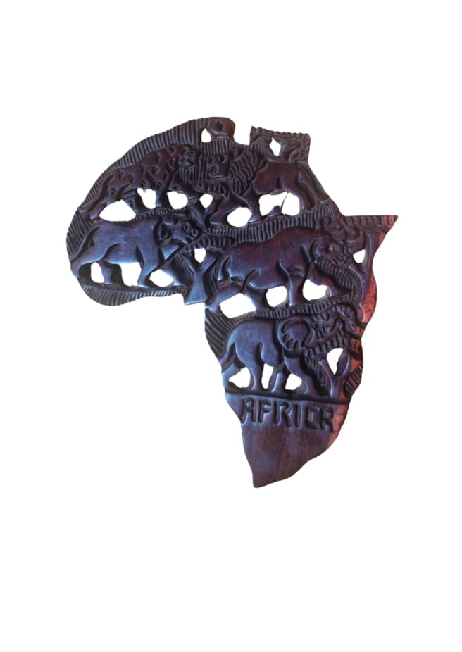 BIG FIVE AFRICAN MAP Variant 1
