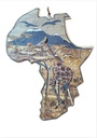 African Map with Tanzania Big Five Member (Giraffe)