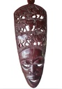 Tanzania Big Five with African Map and Masai Woman Face