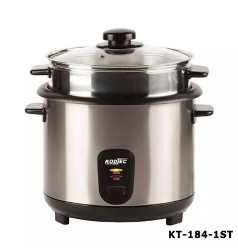 RICE COOKER STAINLESS WITH STEAMER 1L
