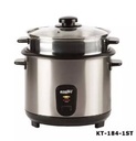 RICE COOKER STAINLESS WITH STEAMER 1L