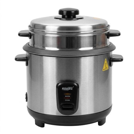 RICE COOKER STAINLESS WITH STEAMER 1L